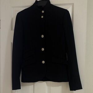 Rag & Bone Slade ponte Black Blazer with Silver Buttons